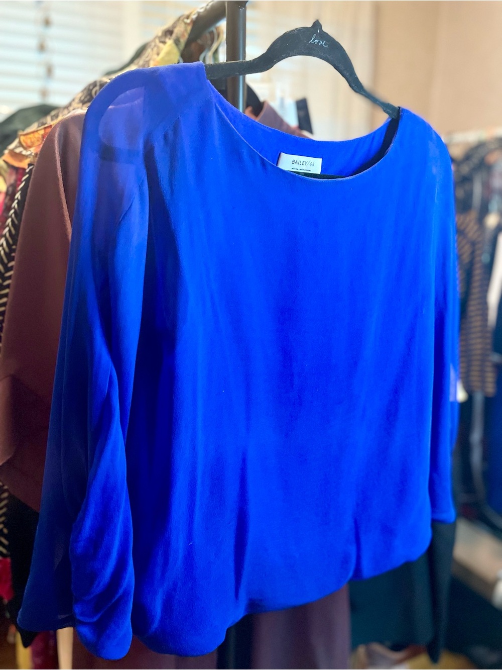 Bailey 44 Cobalt Blue Silk Blouse